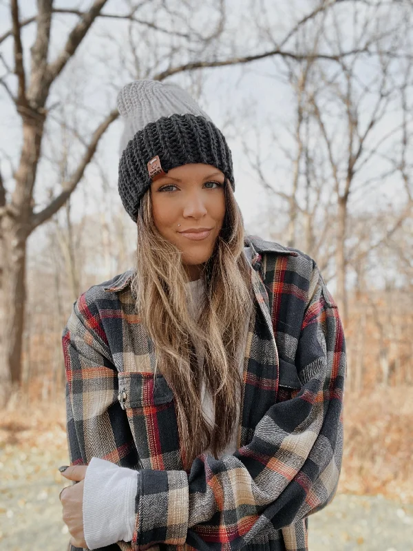 Everyday Beanie | Charcoal & Linen