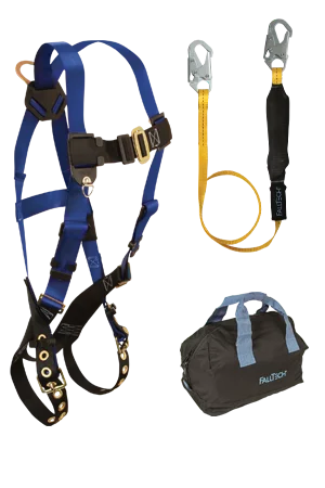 FallTech Back D-ring, Tongue Buckles, 6' SoftPack Lanyard and Gear Bag