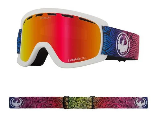 Dragon Lil D Snow Goggles Low Bridge Curly / Lumalens Red Ion